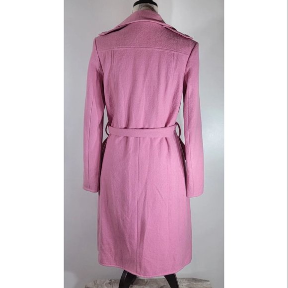 Atmosphere Pink Felt Trench Coat, Reversible, Women's Size 0-2 NWOT - Picture 4 of 8